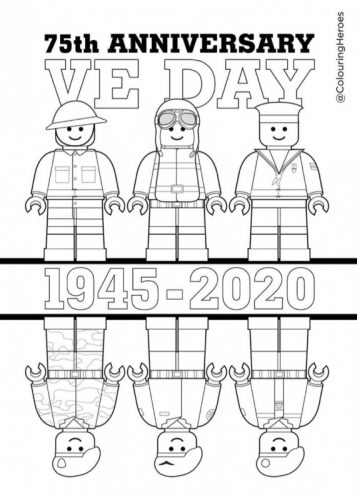VE Day lego colouring